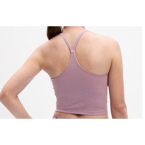 Gap Studio Long Line Sports Bra Pink / Purple Cross Back Straps Size XL NWT - Picture 2 of 8